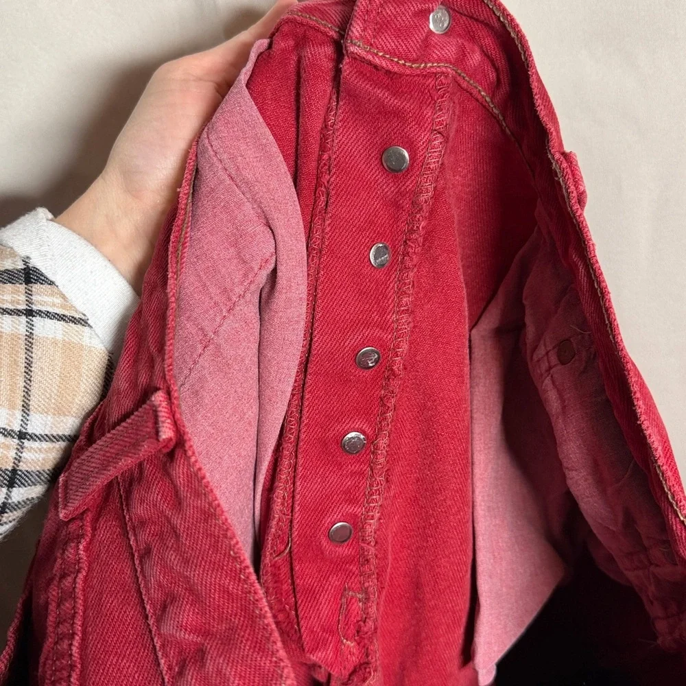 LEVI’S 501 VINTAGE 1996 MADE IN USA Rare Red Button Fly Denim Jeans SIZE 38 / 32